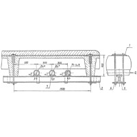Траверсы для крепления трубопроводов трехрядные А14Б 588.000-01 СБ 100 мм