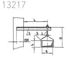 Кронштейн с подвеской 6КГВ-14 250х100 мм