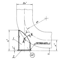 Опоры крутоизогнутых отводов 325х262 мм ОСТ 34 266-75