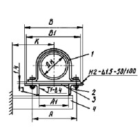 Опора однорядная со сплошным основанием ОС-2-200