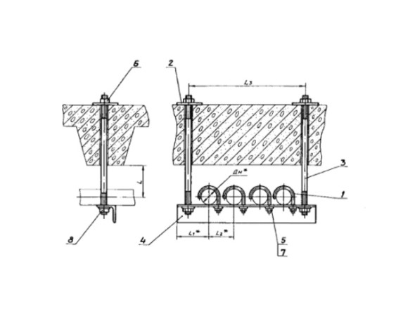 Подвеска для крепления трубопроводов АПЭ 1577.0-03 70 мм