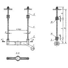 Подвески для вертикальных трубопроводов ПМВ-133 ГОСТ 16127-78