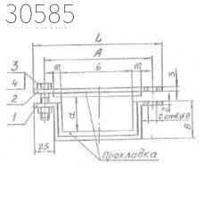 Подвески судовых трубопроводов тип 9-105х135-АМг 125 мм РИДФ.301525.001 0,205 кг