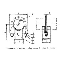 Опора скользящая однохомутовая трубопроводов ТЭС и АЭС 89 мм ОСТ 108.275.29-80