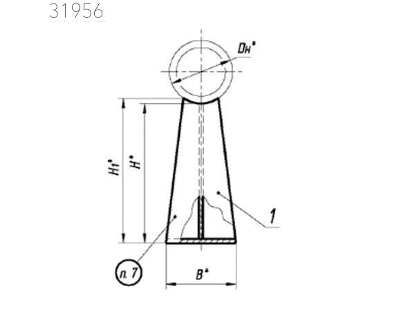 Опора скользящая 108 мм 1,46 кг ТПР.05.21(1).00.000-07